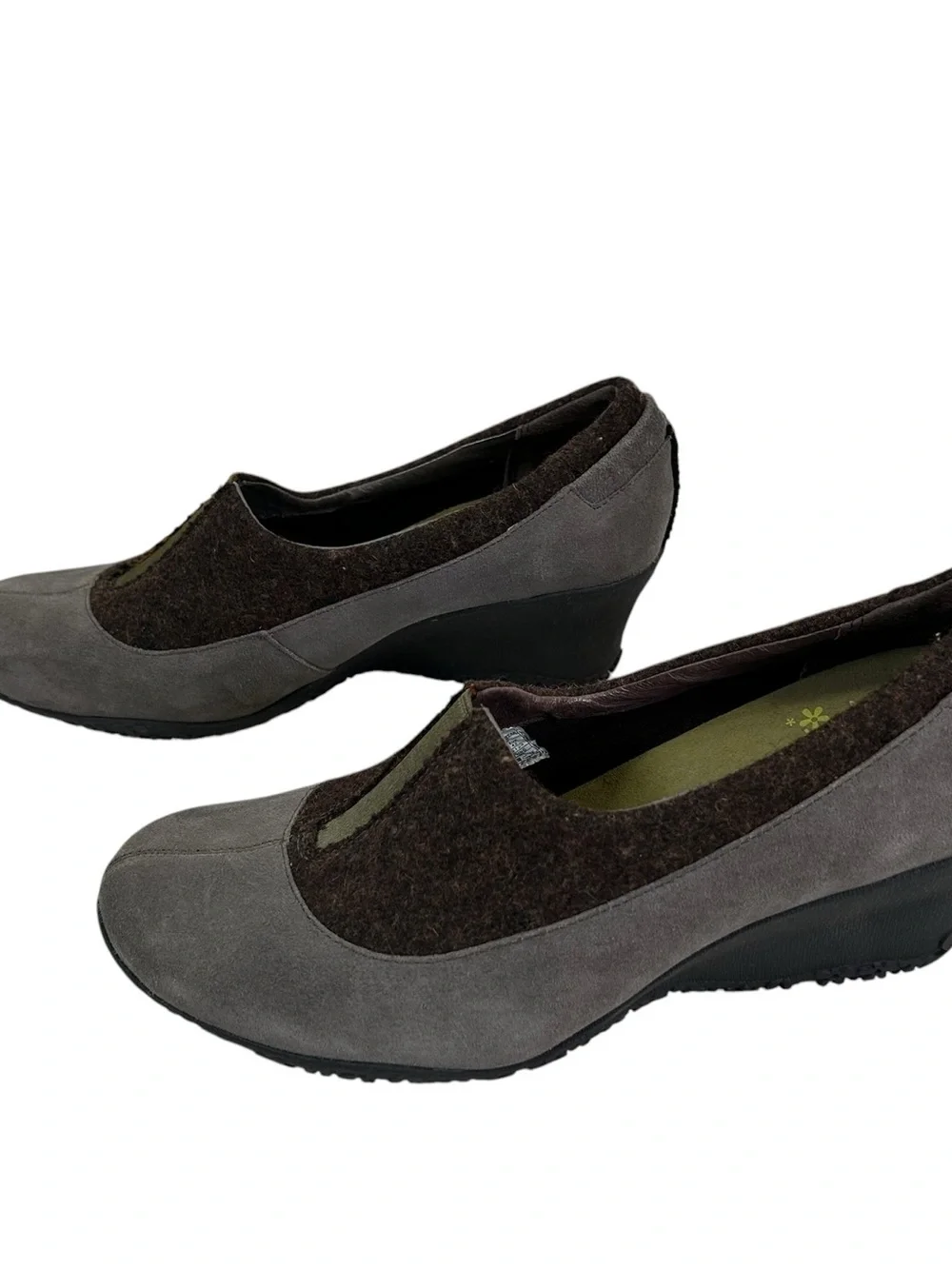 Merrell Tulip Grey Comfort Wedge Slip-On Shoes Womens 10.5